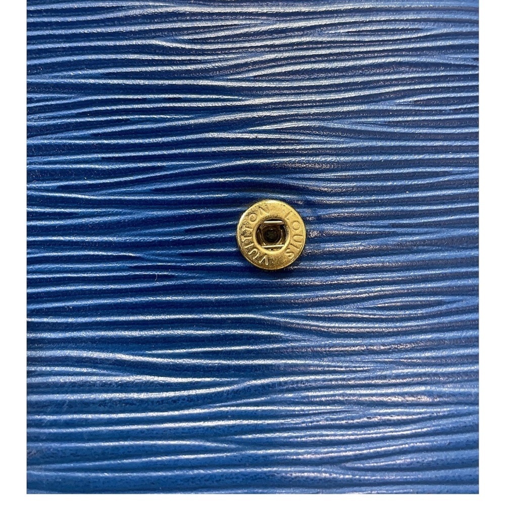 Louis Vuitton Blue Epi Leather Tri Fold Wallet - Picture 6 of 10